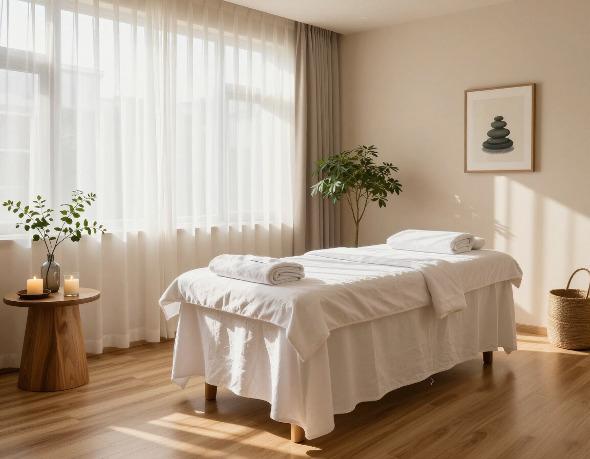 Massage treatment room at Phoenix Rising Wellness Center