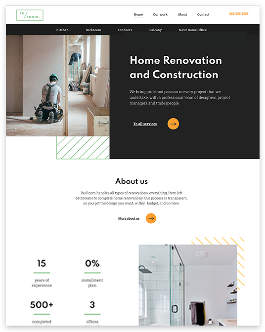 Renovation & Construction Website builder Renovation & Construction responsive template
