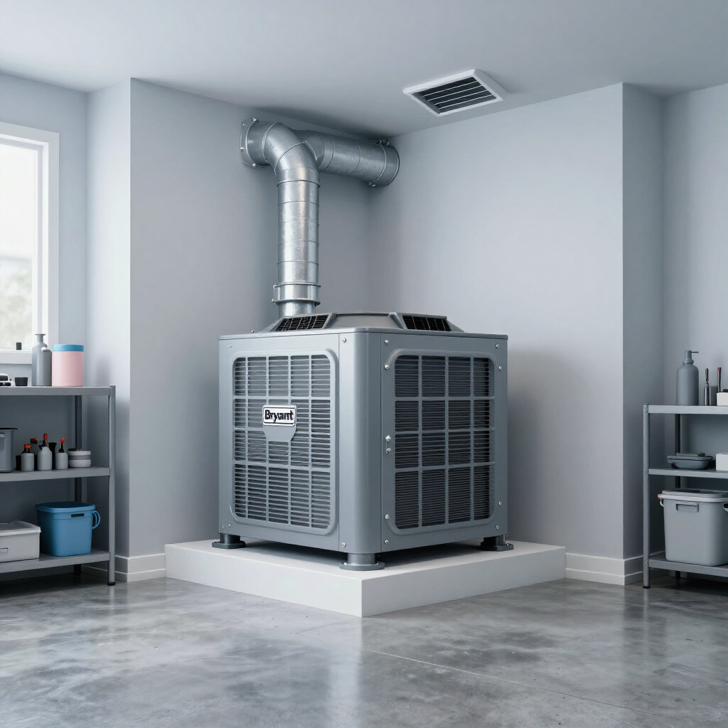 Bryant furnace unit in a residential setting
