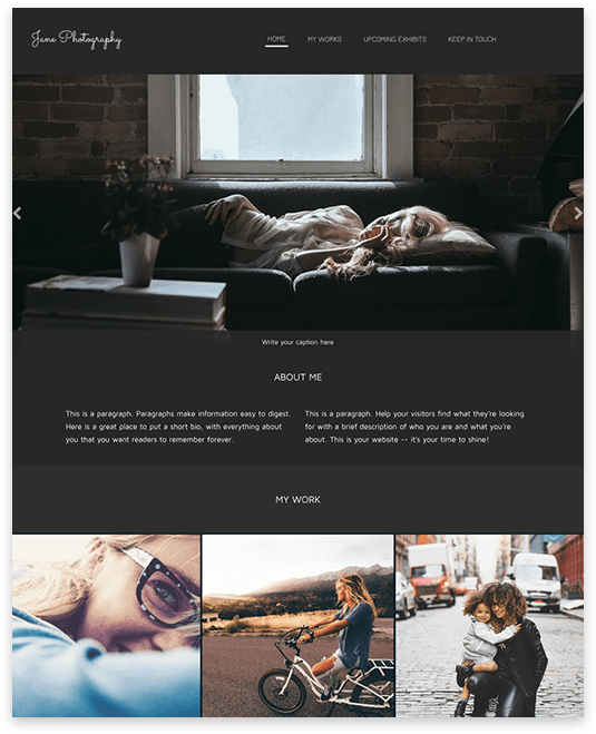 Jane Photography Website builder Jane Photography responsive template