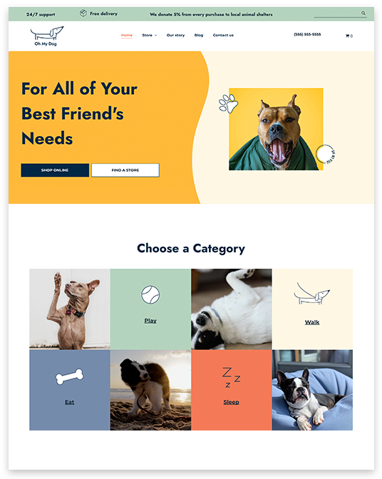 Pet shop Website builder Pet shop responsive template