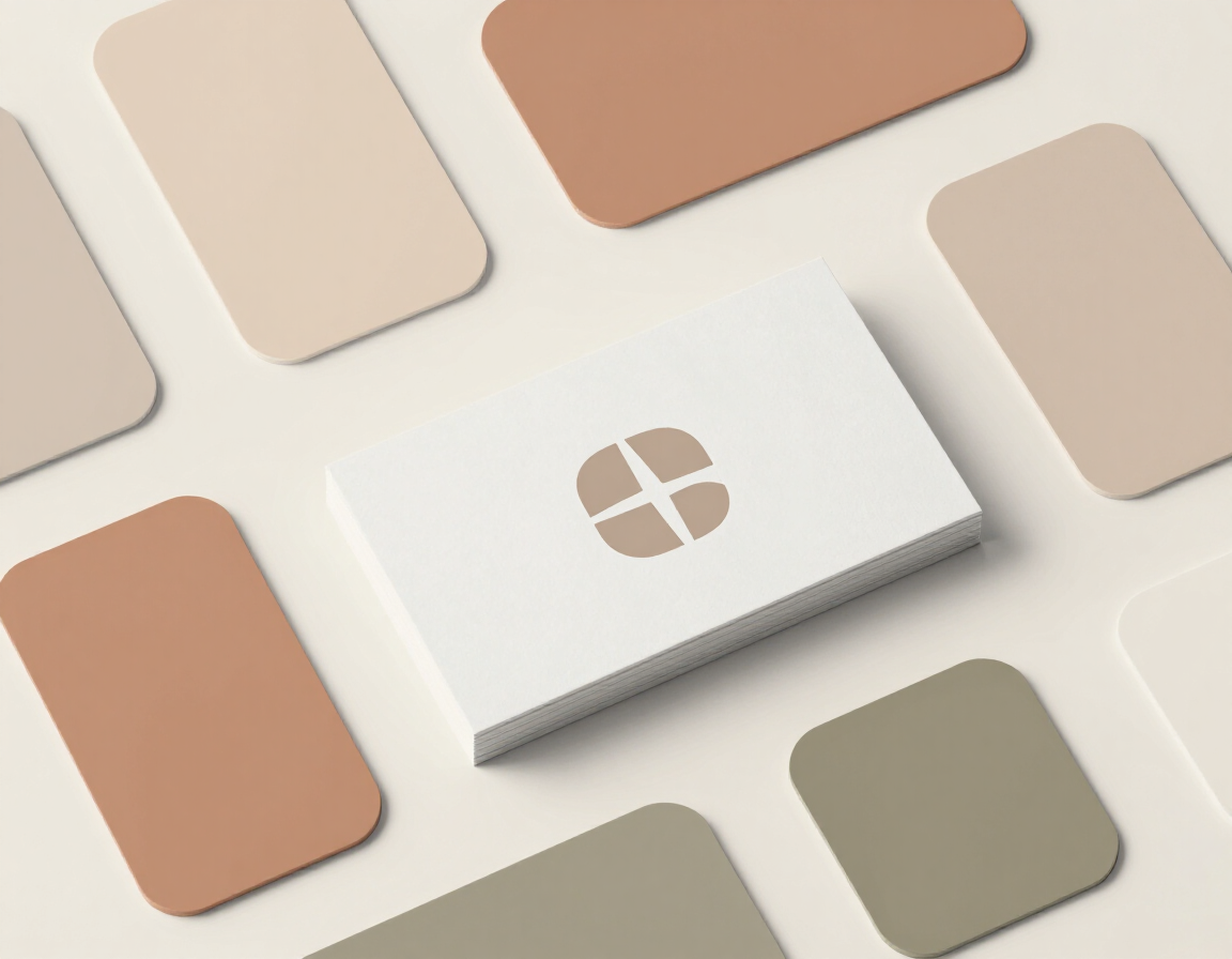 Brand identity kit flat lay