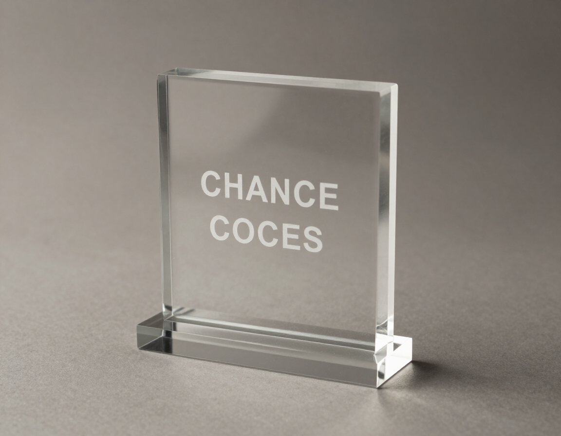 Engraved acrylic award trophy