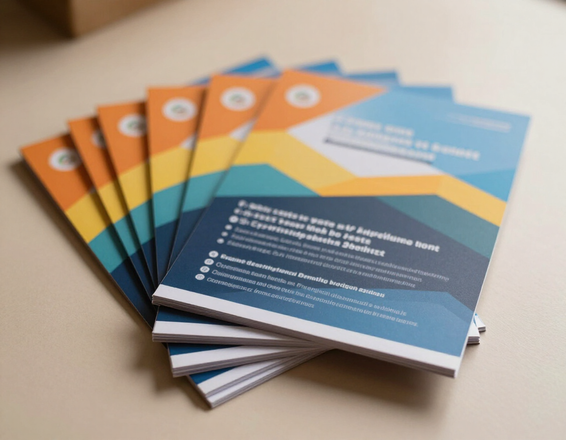 Printed A4 flyers fanned out