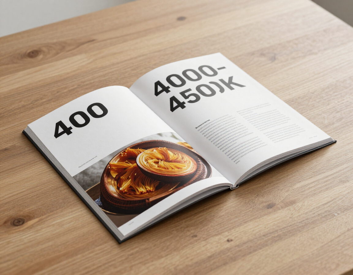 Bifold brochure on desk