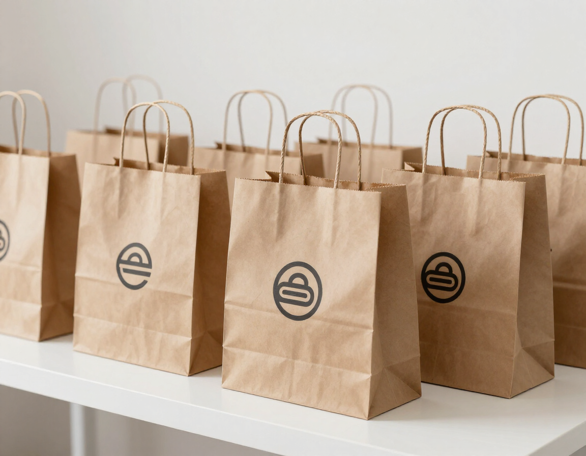 Kraft paper bags with custom logo