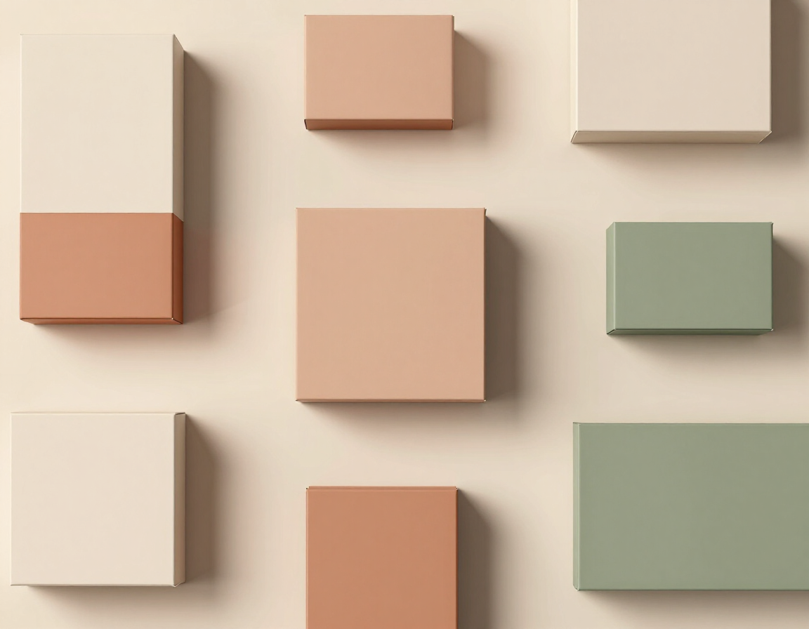 Custom printed product boxes flat lay