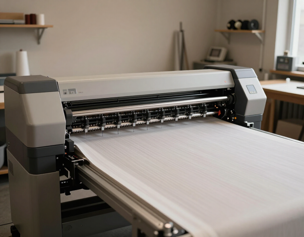 Large format digital printer in studio