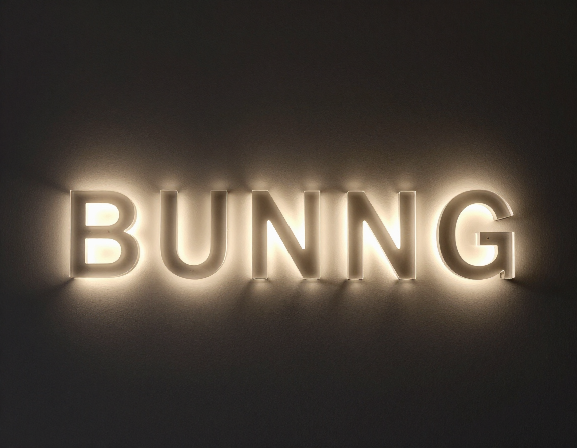 Backlit acrylic lettering