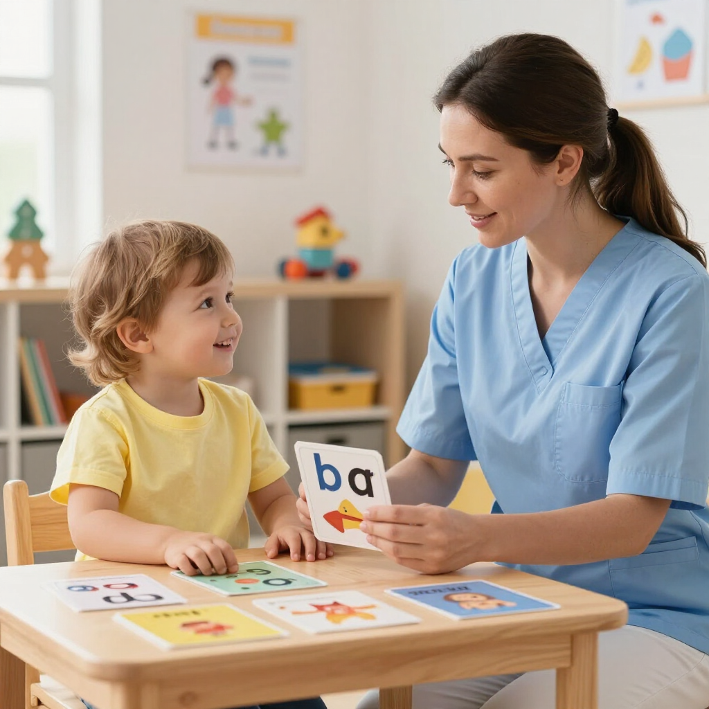 Speech therapy session