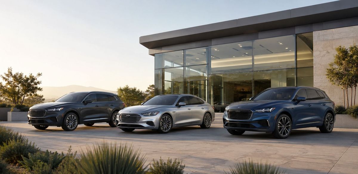The Apex showroom on Mulholland Drive at sunset