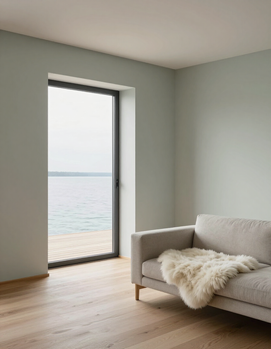Liding&ouml; Waterfront Flat living room with water views