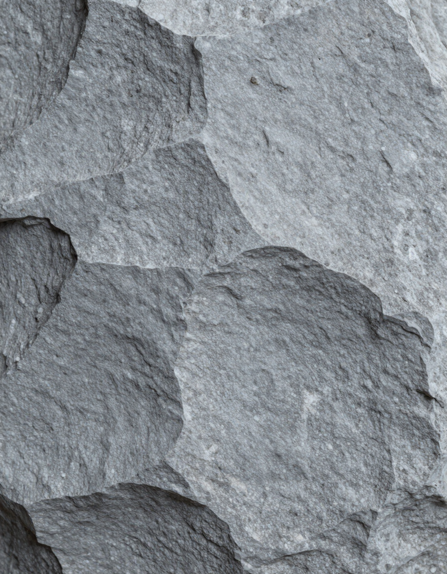 Close-up of matte grey-white limestone surface texture