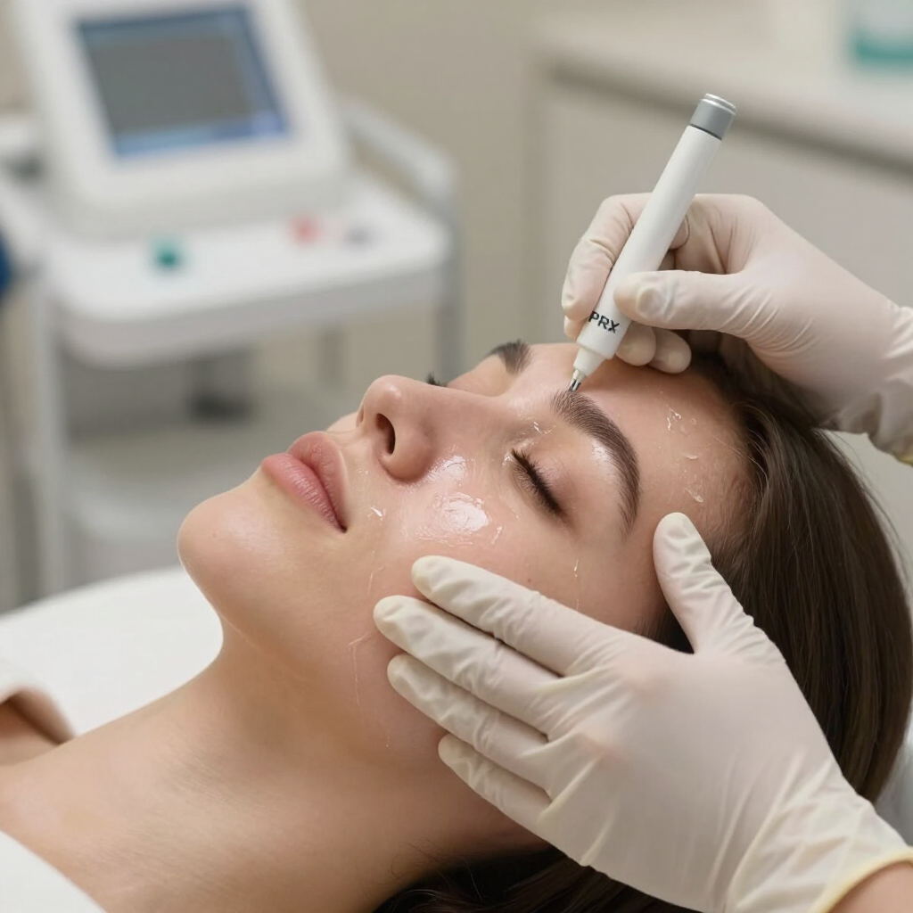PRX chemical treatment being applied at One MedSpa