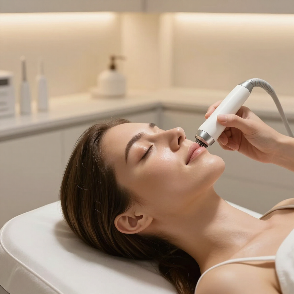 Microneedling treatment at One MedSpa