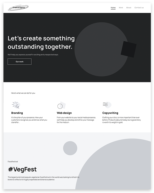 Agency Wireframe Website builder Agency Wireframe responsive template