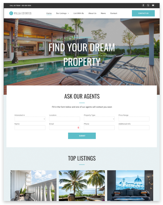 Real Estate Website builder Real Estate responsive template