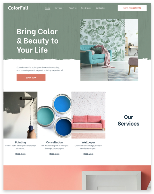 PAINTER Website builder PAINTER responsive template