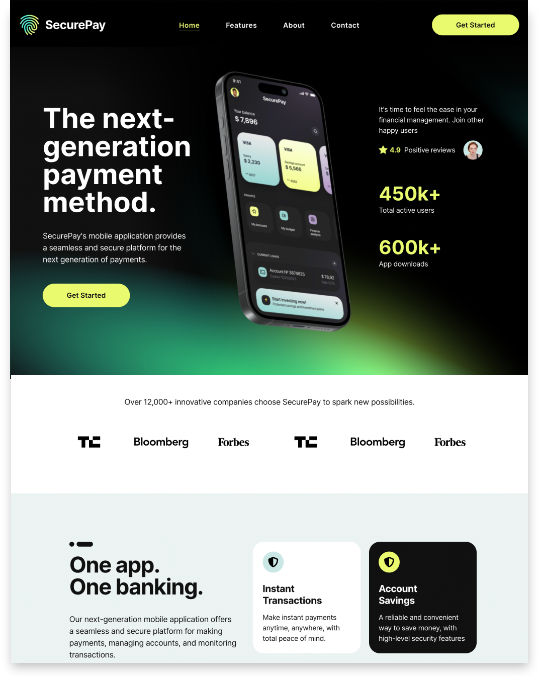 Mobile App Website builder Mobile App responsive template