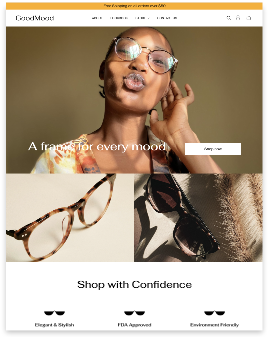 Optic Store Website builder Optic Store responsive template
