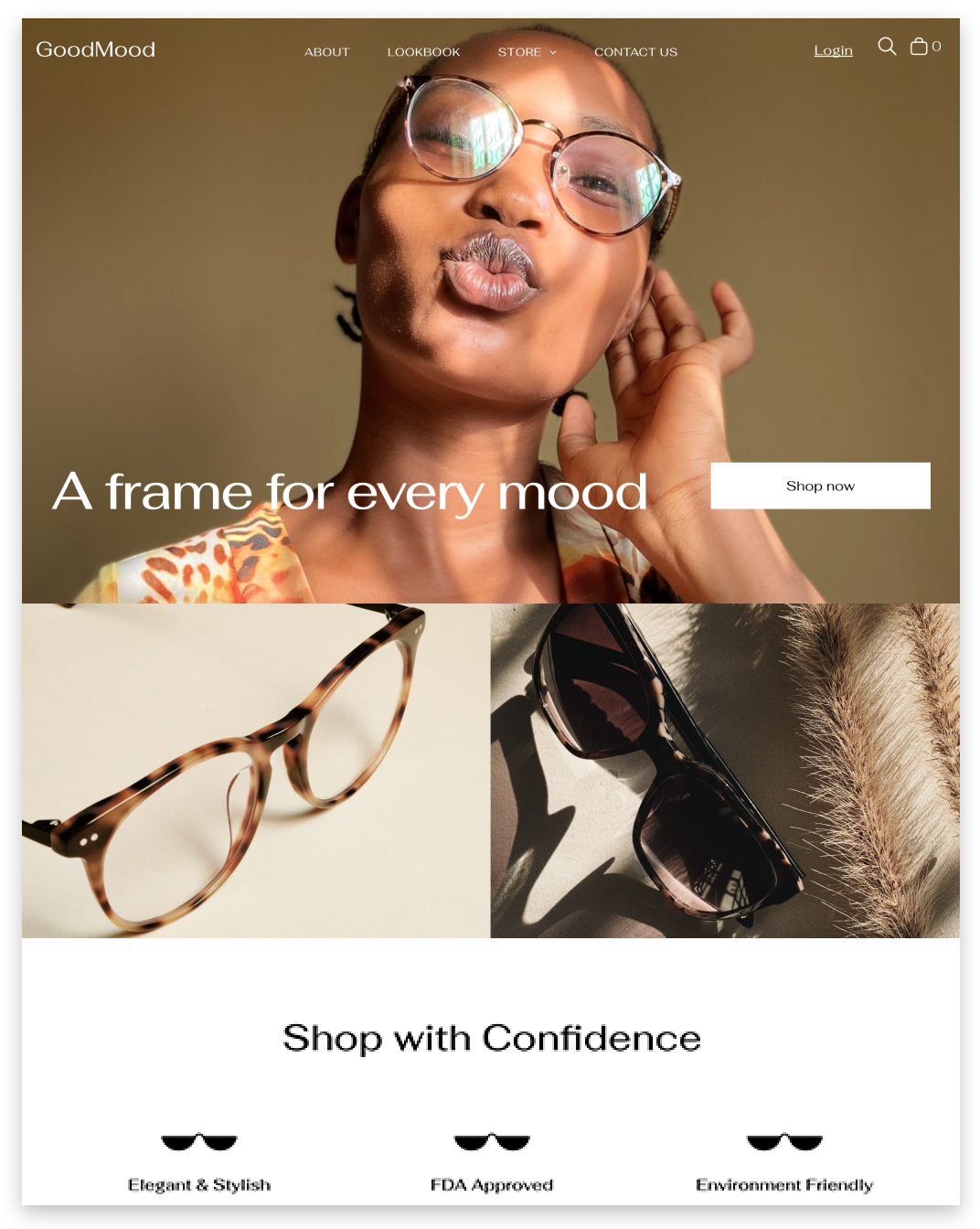 Optic Store Website builder Optic Store responsive template