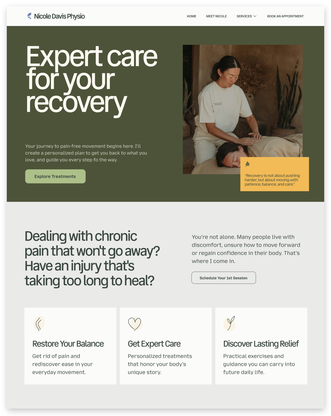 Physiotherapist Treatments Website builder Physiotherapist Treatments responsive template