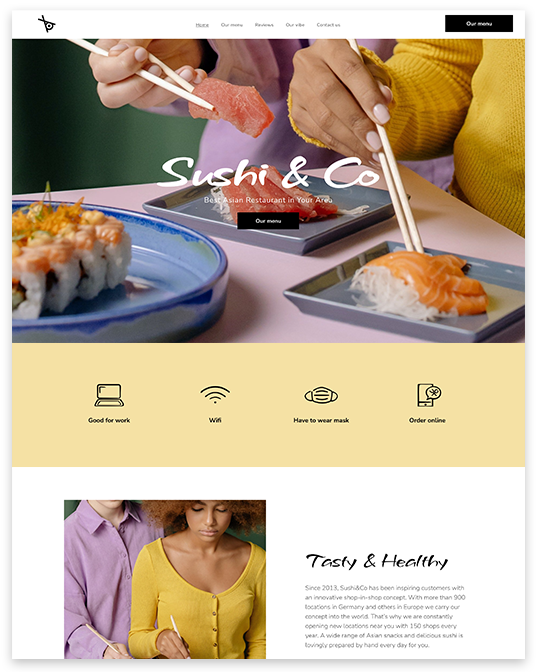 Sushi Bar Website builder Sushi Bar responsive template