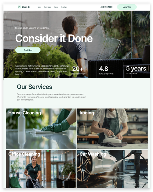 Cleaning Services Website builder Cleaning Services responsive template