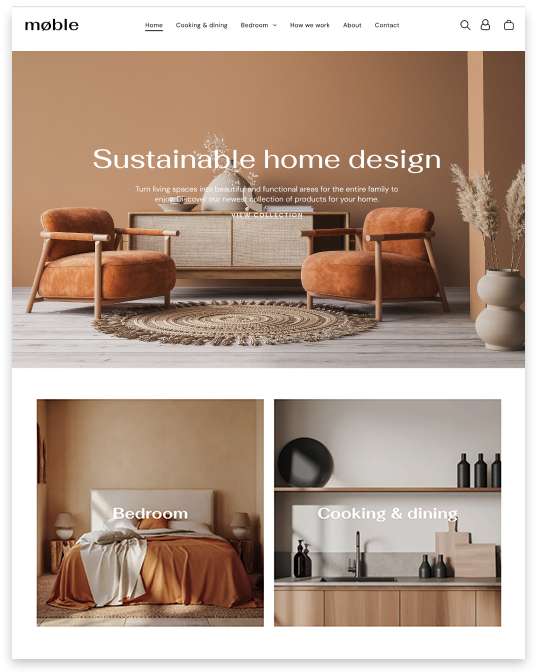 Home design store Website builder Home design store responsive template