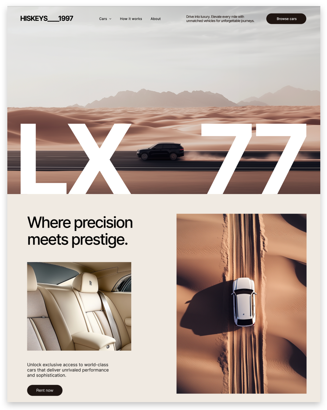 Luxury Car Rental Website builder Luxury Car Rental responsive template