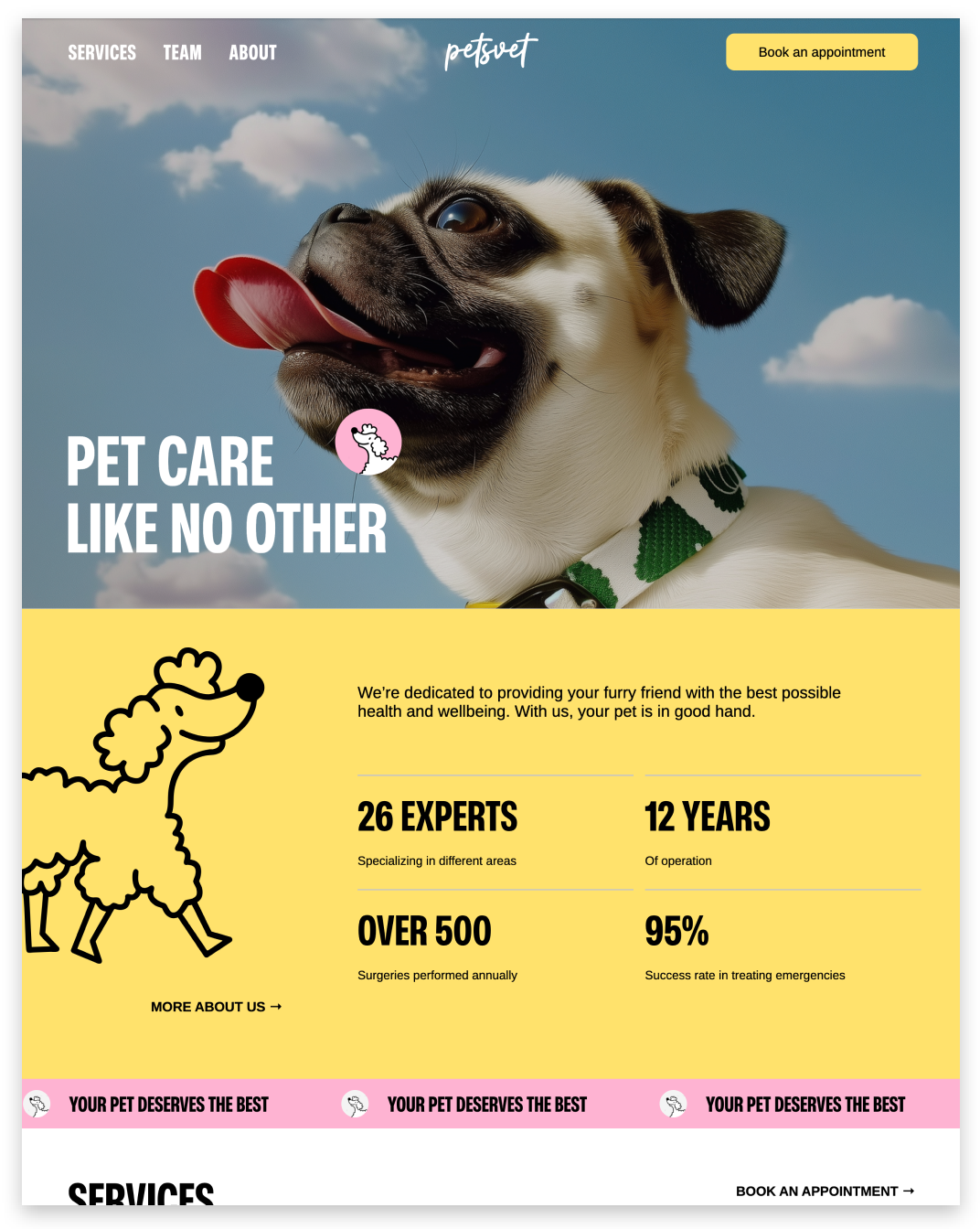 Vet Clinic Website builder Vet Clinic responsive template
